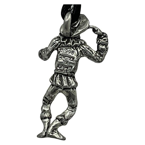 Vintage Scarecrow Pendant Comstock Pewter Wizard of Oz 1998 Nylon Necklace - Picture 4 of 6